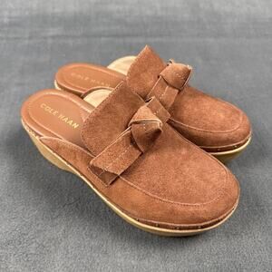 Cole Haan Cloudfeel Womens Clog Size 6 B Brown Suede Shoes Anthropologie